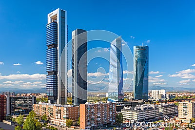 Madrid, Spain financial district skyline Stock Photo