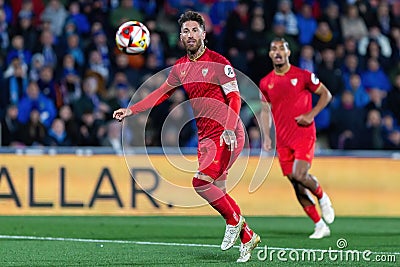 Madrid, Spain- January 16, 2024: Copa del Rey match between Getafe f.c and Sevilla f.c. Sevilla Editorial Stock Photo