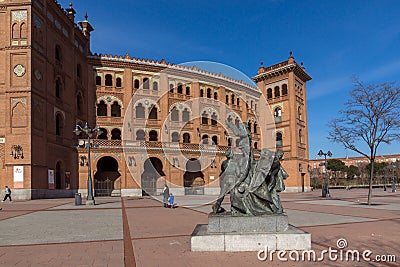 Las Ventas Bullring Plaza de Toros de Las Ventas situated at Plaza de torros in City of Madri Editorial Stock Photo