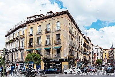 View of Toledo Street in city centre of Madrid Editorial Stock Photo
