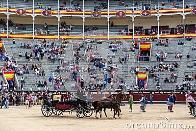 Madrid, Spain- May 2, 2023: Goya bullfight in the Las Ventas bullring in Madrid. Editorial Stock Photo