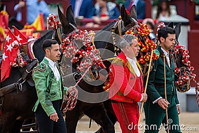 Madrid, Spain- May 2, 2023: Goya bullfight in the Las Ventas bullring in Madrid. Editorial Stock Photo