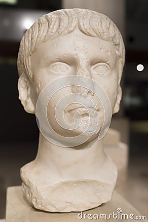 Roman bust of Young Nero Editorial Stock Photo