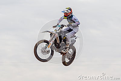 Madrid, Spain- October 16, 2021: MXGP Motocross Spanish Championship. Motorcycle racing Editorial Stock Photo