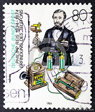 Johann Philipp Reis 1834 - 1874, German scientist and inventor Editorial Stock Photo