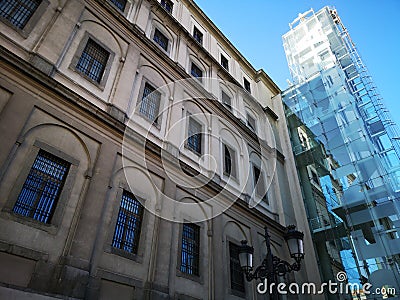 The Museo Reina Sofia museum in Madrid. Hospital, exhibit. Editorial Stock Photo