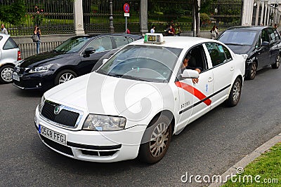 Madrid Taxi in Madrid, Spain Editorial Stock Photo