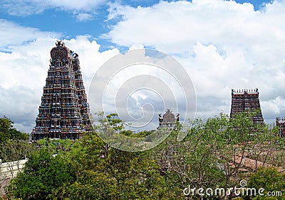 Madurai gopuram Meenakshi Amman Temple Stock Photo