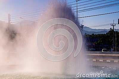 Mae Khachan Hot Spring in Chiang Rai Province Stock Photo