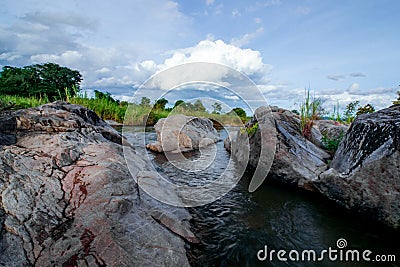 Mae Wong National Park Kaeng Waterfall, Big Island, Nakhon Sawan, Thailand Stock Photo