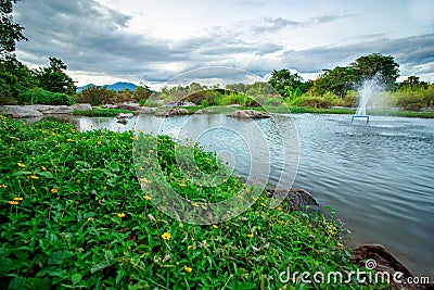 Mae Wong National Park Kaeng Waterfall, Big Island, Nakhon Sawan, Thailand Stock Photo