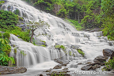 Mae Ya waterfall in Doi Inthanon national park, Chiang Mai, Thai Stock Photo