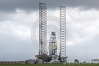 Maersk innovator drilling platform that is in dock in Grenaa. gr Editorial Stock Photo
