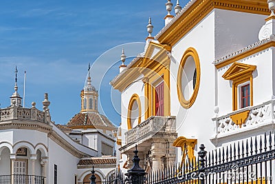 Maestranza Plaza de toros - Seville Bullring - Seville, Andalusia, Spain Stock Photo