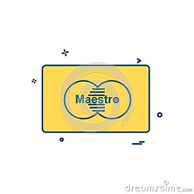 Maestro card icon design vector Vector Illustration