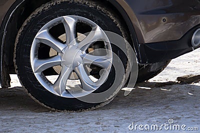 Mag wheel car wheels white accessories concept, Stock Photo