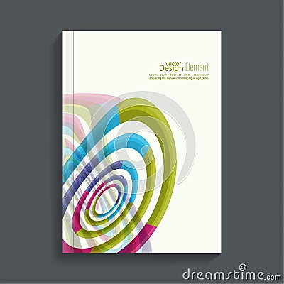 Magazine Cover with colored crystals Vector Illustration