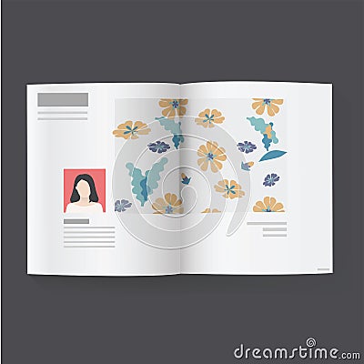 Magazine news article vector illustration Concept Vector Illustration