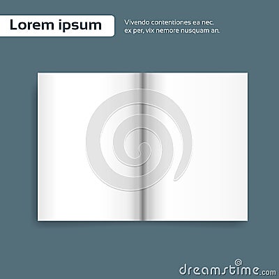 Magazine Open Page Book Blank Empty Sheet Vector Illustration