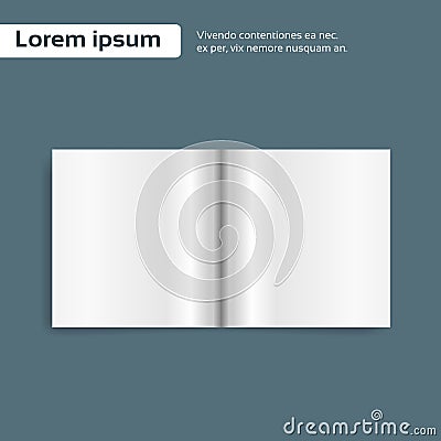 Magazine Open Page Book Blank Empty Sheet Vector Illustration