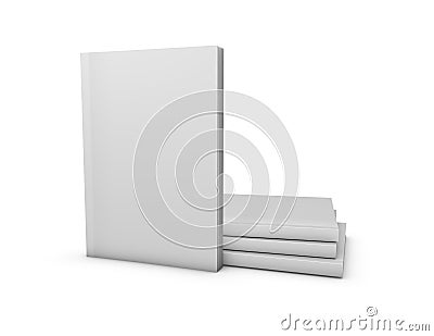 Magazines blank cover mock up template isolated on white background. Cartoon Illustration