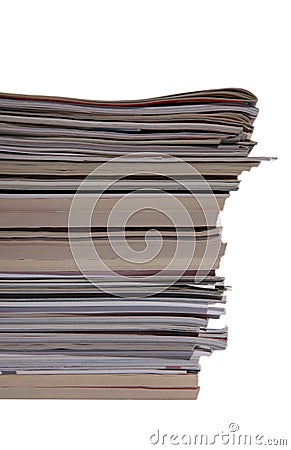 Magazines stack Stock Photo