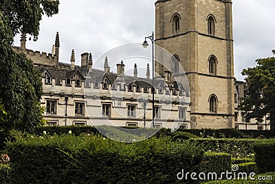 Magdalen College Medieval Tower in Oxford Editorial Stock Photo