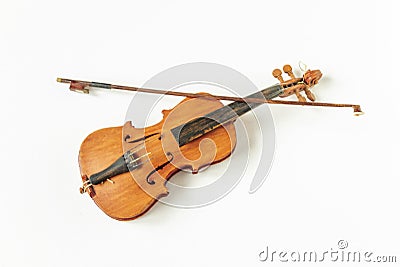 Mage of one violin musical instrument. Stock Photo