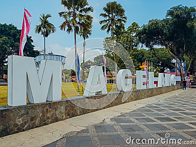 Magelang city icon, displayed at alun alun Magelang city Editorial Stock Photo