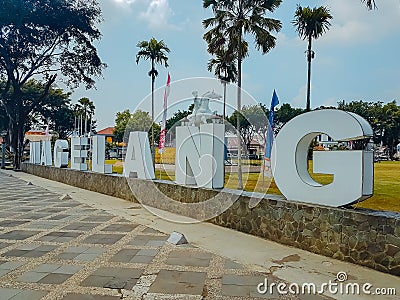 Magelang city icon, displayed at alun alun Magelang city. Editorial Stock Photo