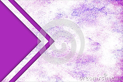 Magenta and blue splattered watercolor background. Magenta abstract arrow design. Stock Photo