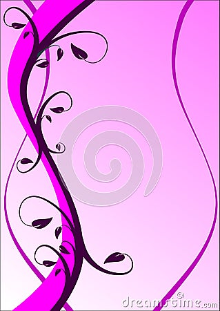 Magenta Floral Background Vector Illustration