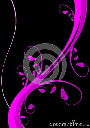 Magenta Floral Background Vector Illustration