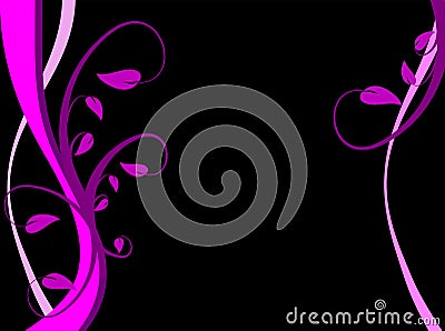 Magenta Floral Background Vector Illustration