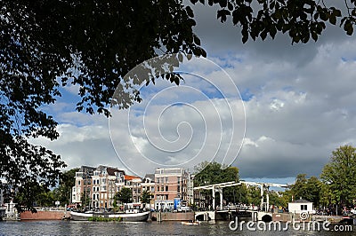 The Magere Brug Editorial Stock Photo