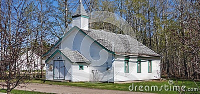 Magestic old church at Alberta Beach Stock Photo