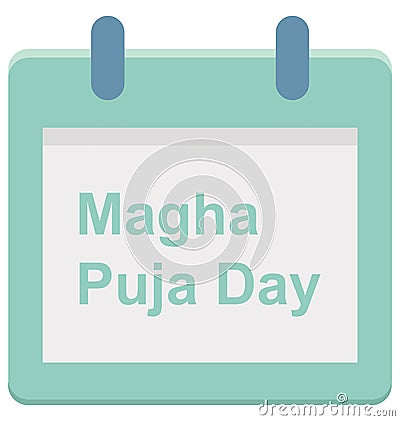 Magha puja day, Magha puja day Special Event day Vector icon that can be easily modified or edit. Vector Illustration