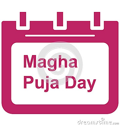 Magha puja day, Magha puja day Special Event day Vector icon that can be easily modified or edit. Vector Illustration