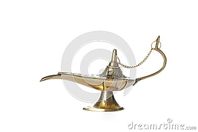 Magic Aladdin Lamp isolated Stock Photo