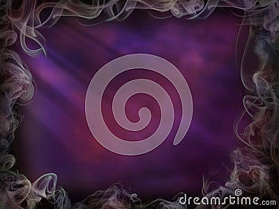 Magic background smoke for Halloween purple pink light wall Stock Photo