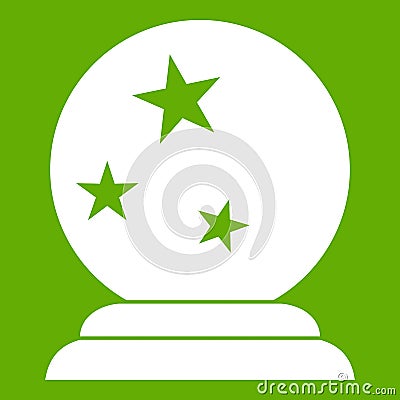 Magic ball icon green Vector Illustration