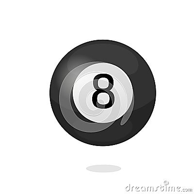 Magic ball number 8 icon Stock Photo