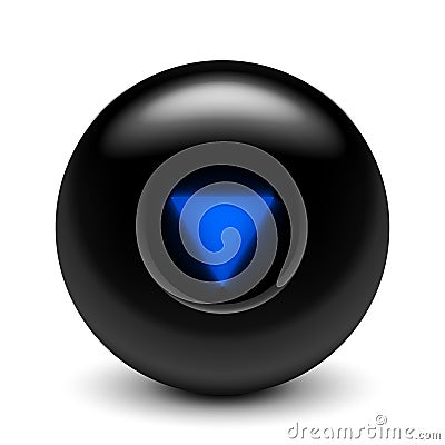Magic ball on white Vector Illustration