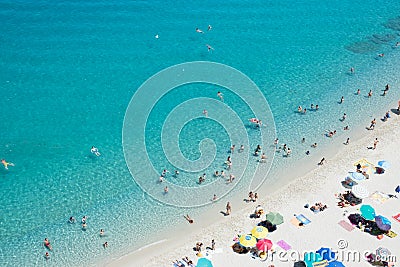 Magic beach in Tropea, Calabria Stock Photo