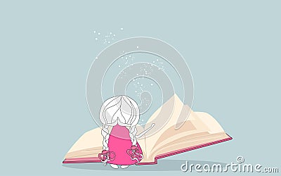 Magic book Vector Illustration