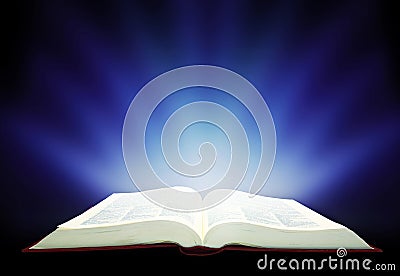 Magic book Stock Photo