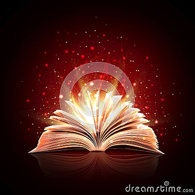 Magic book Stock Photo