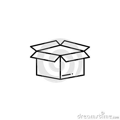 Magic box outline icon. Signs and symbols can be used for web, logo, mobile app, UI, UX Vector Illustration