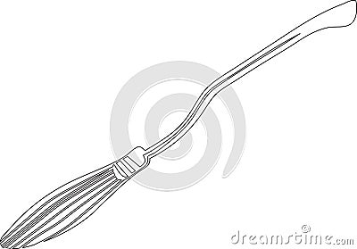 Magic broom Vector Illustration