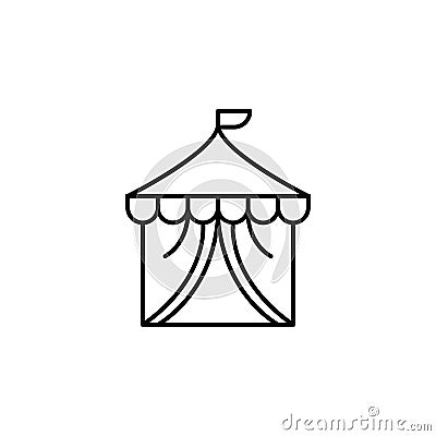 Magic building circus outline icon. Signs and symbols can be used for web, logo, mobile app, UI, UX Vector Illustration